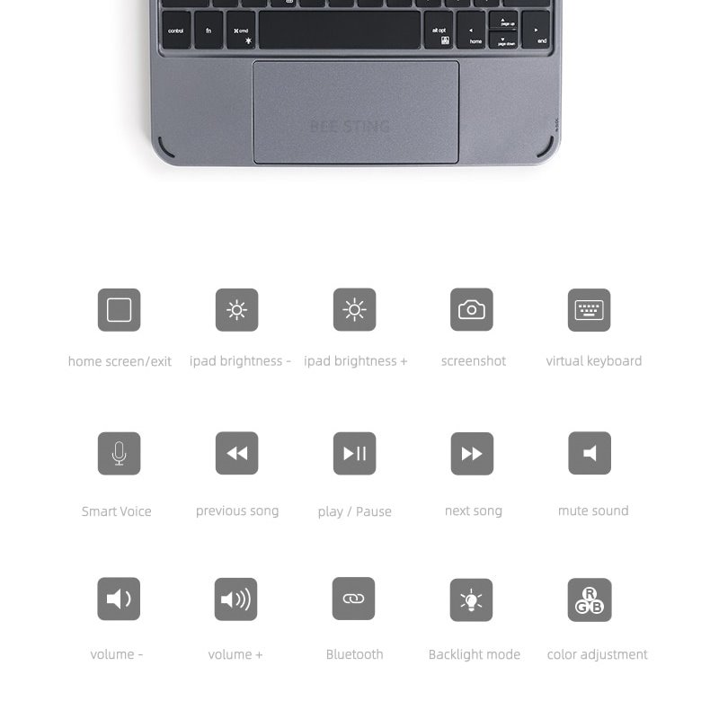 doqo 360 度可旋轉 2024 iPad mini 7 (8.3 吋) 鍵盤保護殼 - 繁體, 黑