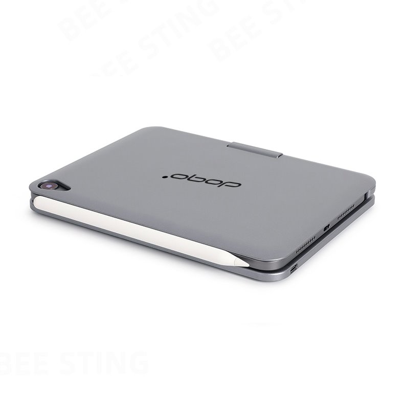 doqo 360 度可旋轉 2024 iPad mini 7 (8.3 吋) 鍵盤保護殼 - 繁體, 黑