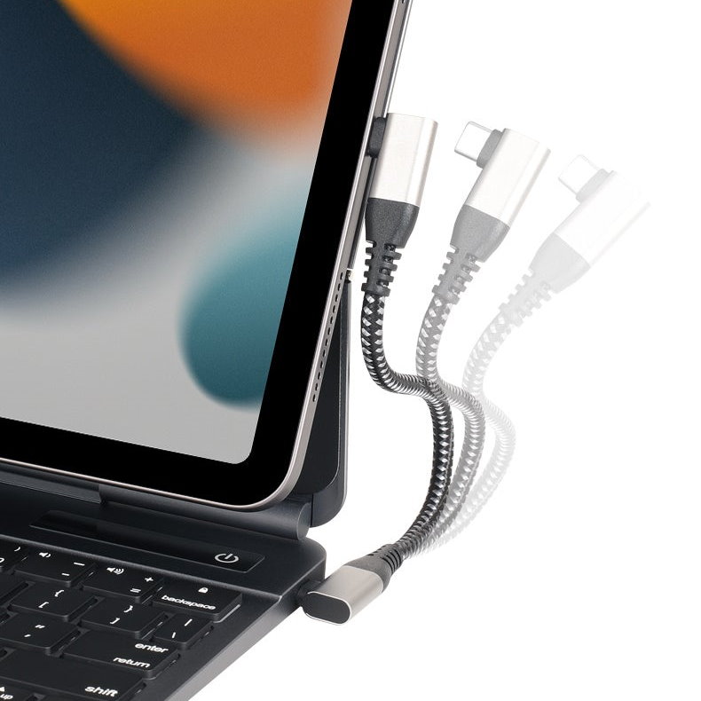 doqo 3 巧控含 HUB 2022 iPad Air 5 (10.9 吋) 鍵盤保護殼 - 繁體, 太空灰
