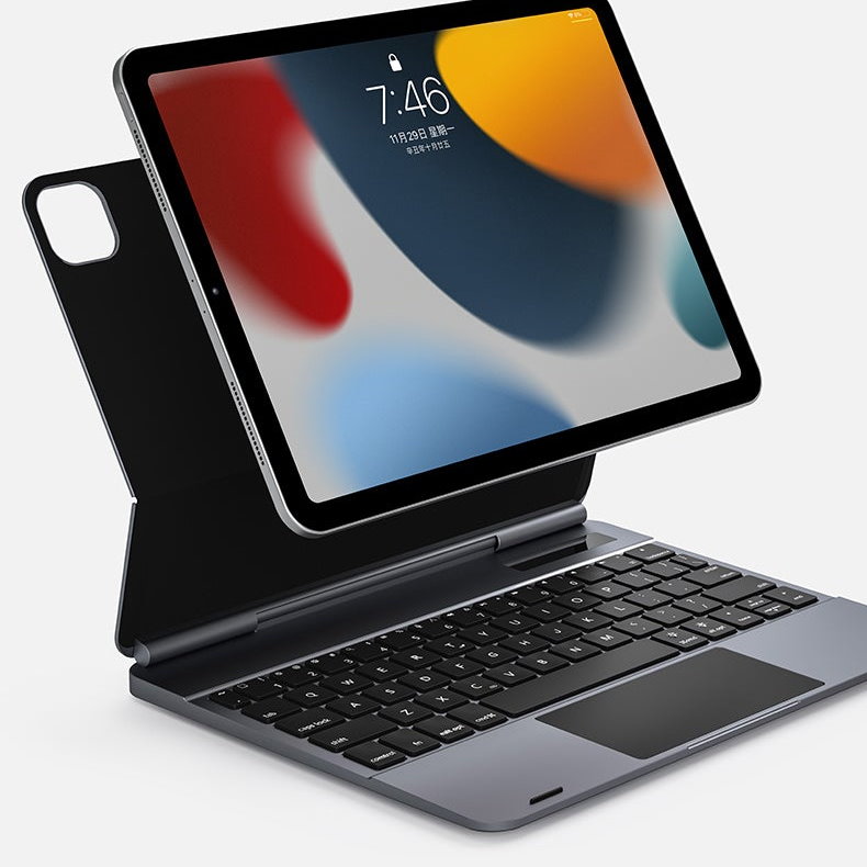 doqo 3 巧控含 HUB 2022 iPad Air 5 (10.9 吋) 鍵盤保護殼 - 繁體, 太空灰