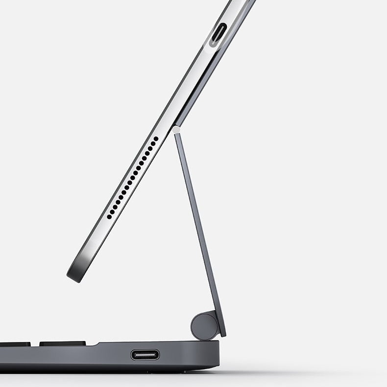 doqo 3 巧控含 HUB 2022 iPad Air 5 (10.9 吋) 鍵盤保護殼 - 繁體, 太空灰