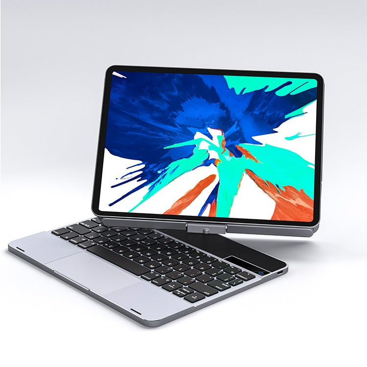 doqo 2 360 度可旋轉 2022 iPad Pro 12.9 吋 6代 鍵盤保護殼 - 繁體, 太空灰