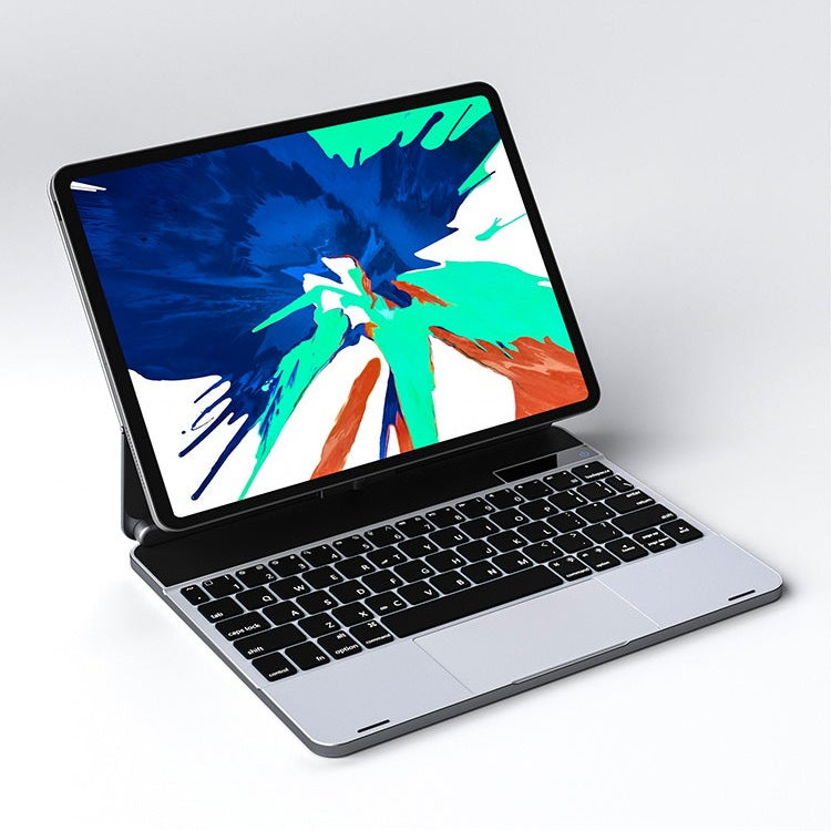 doqo 2 360 度可旋轉 2022 iPad Pro 12.9 吋 6代 鍵盤保護殼 - 繁體, 太空灰