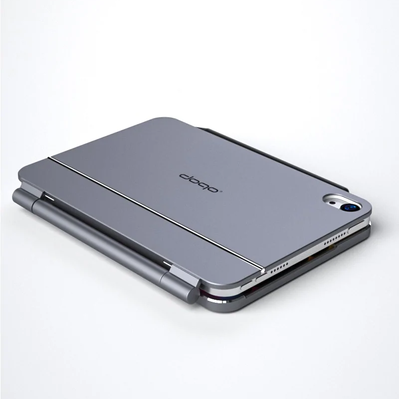 doqo 巧控磁吸式 2024 iPad mini 7 (8.3 吋) 鍵盤保護殼 - 繁體, 太空灰