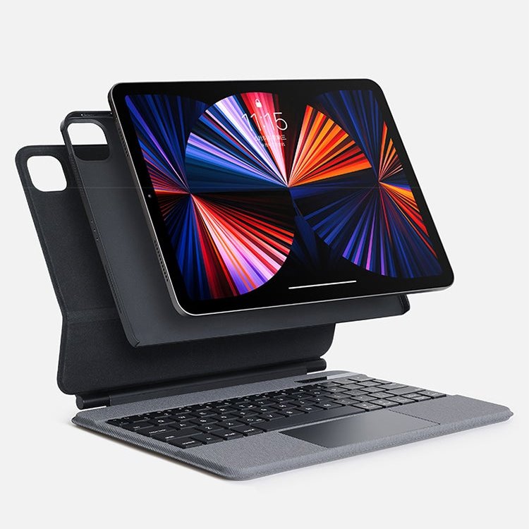 doqo 4 巧控磁吸式 2020 iPad Pro 12.9 吋 4代 鍵盤保護殼 - 繁體, 黑
