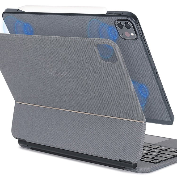 doqo 4 巧控磁吸式 2020 iPad Pro 12.9 吋 4代 鍵盤保護殼 - 繁體, 黑