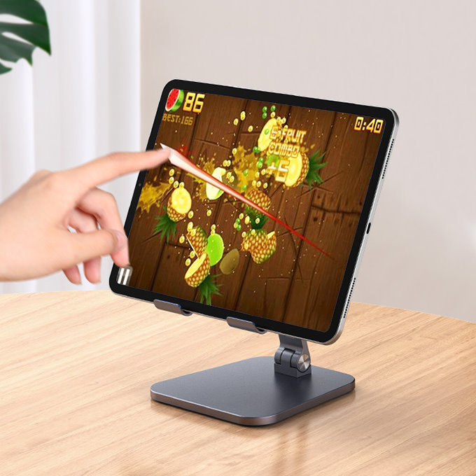 JOPREE X22 托式可收納 12.9吋 以下通用 iPad 桌面支架, 太空灰