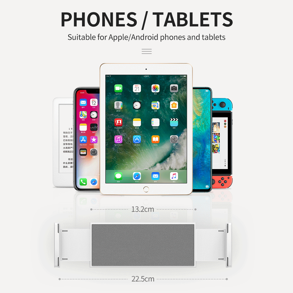 JOPREE L10 Pro 夾式高度可伸縮 12.9吋 以下通用 iPad 落地支架, 白