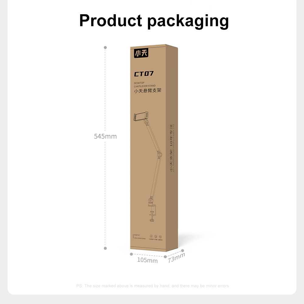 JOPREE CT07 夾式雙軸可調整 12.9吋 以下通用 iPad 懸臂支架, 太空灰