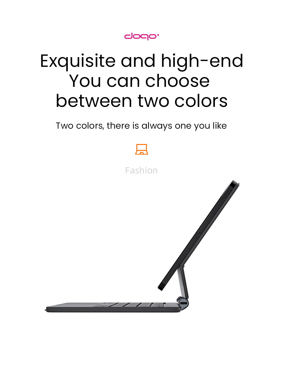 doqo 磁吸式 2020 Galaxy Tab S7 (11 吋) 巧控鍵盤保護套 - 繁體, 白