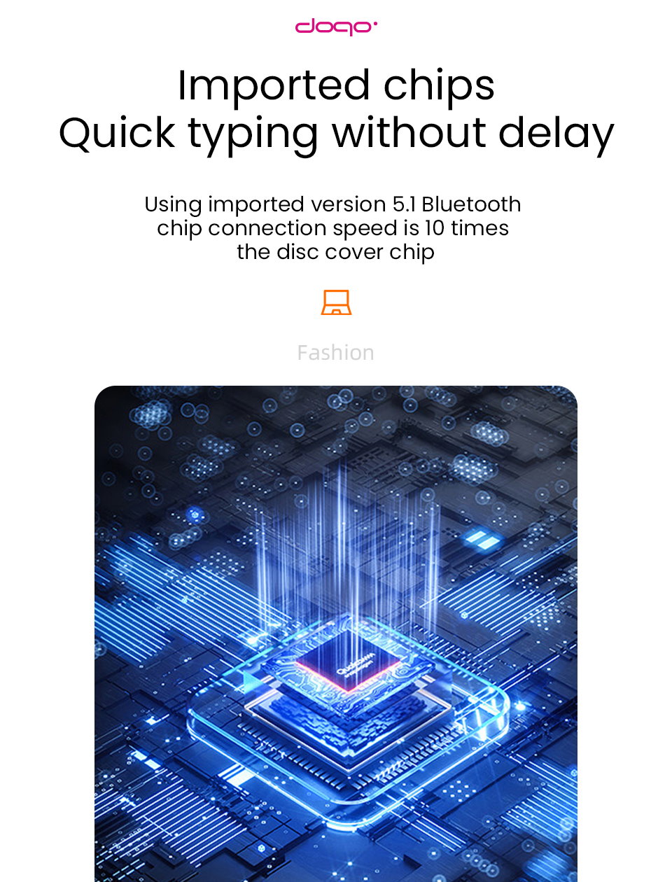doqo 磁吸式 2020 Galaxy Tab S7 (11 吋) 巧控鍵盤保護套 - 繁體, 白
