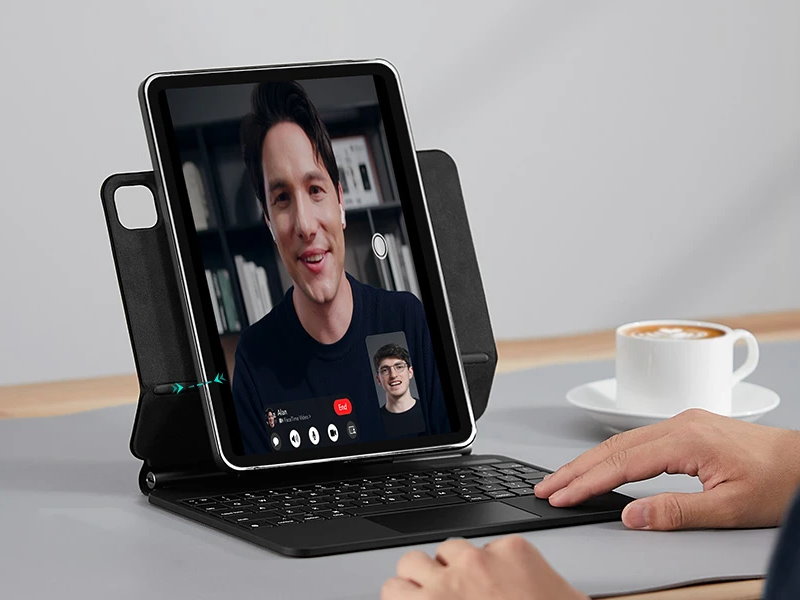 ESR 億色 可直立防摔 2020 iPad Air 4 (10.9 吋) 巧控鍵盤保護套 - 英文, 白