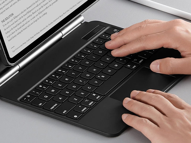 ESR 億色 可直立防摔 2020 iPad Air 4 (10.9 吋) 巧控鍵盤保護套 - 英文, 白