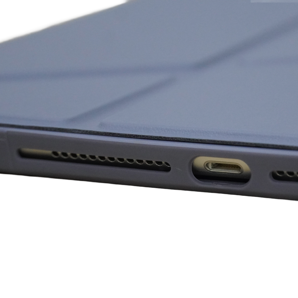 MLTIX 可直立輕薄型 2024 iPad mini 7 (8.3 吋) 含筆槽多角度保護殼, 灰