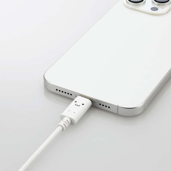 ELECOM 紫色睡臉 USB-C to USB-C 傳輸充電線 1M, 紫色