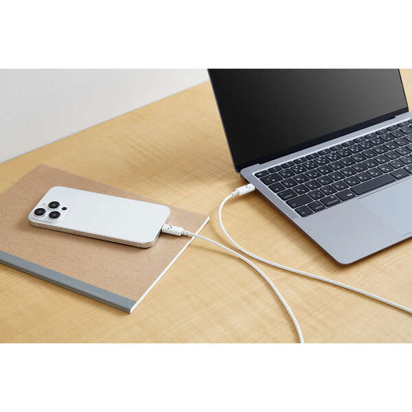 ELECOM 紫色睡臉 USB-C to USB-C 傳輸充電線 1M, 紫色