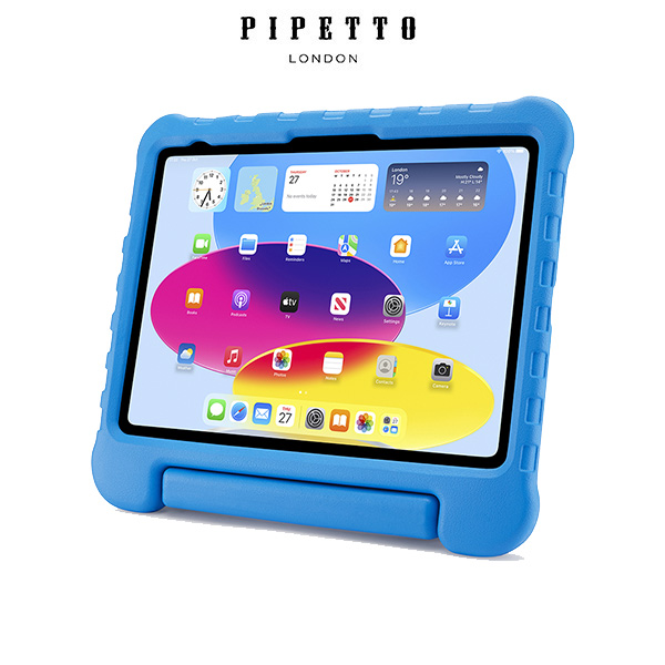 Pipetto Activity 2022 iPad 10 (10.9 吋) 兒童用可提防摔保護套, 藍色