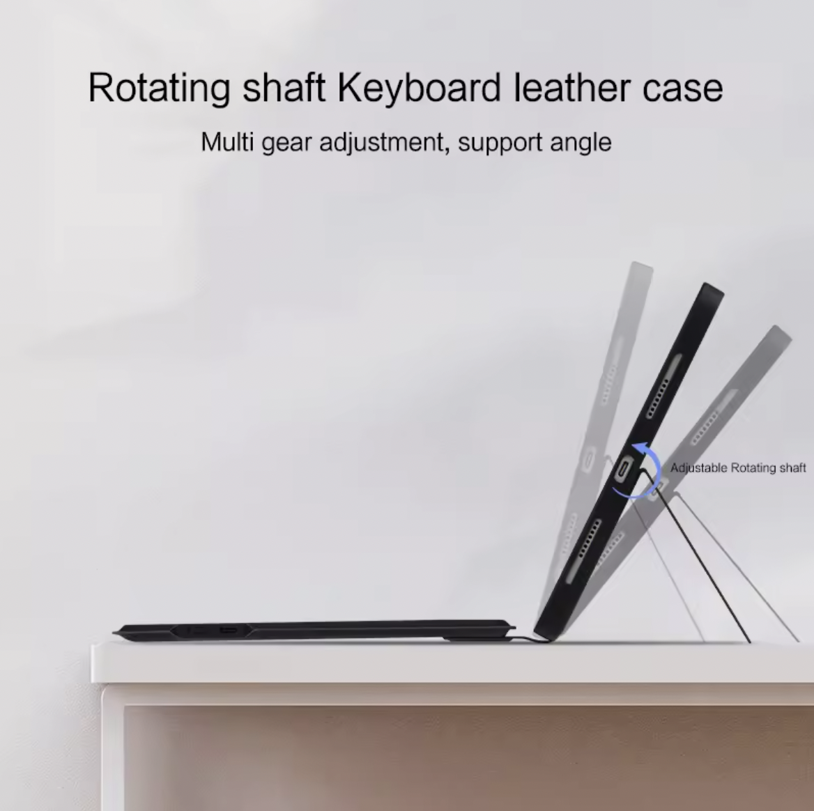 MLTIX 可直立多角度 2024 iPad Air (13 吋, M2) 含筆槽鍵盤保護殼 - 繁體, 黑