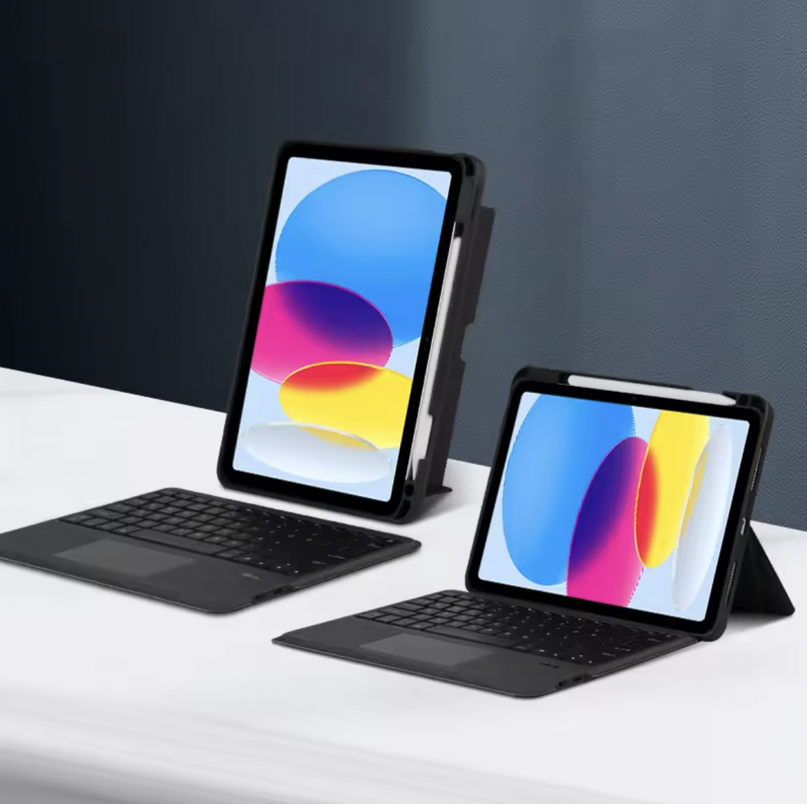 MLTIX 可直立多角度 2024 iPad Air (13 吋, M2) 含筆槽鍵盤保護殼 - 繁體, 黑
