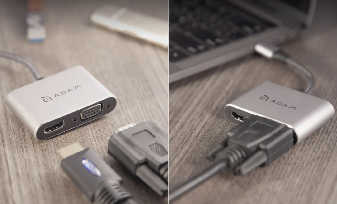 ADAM 亞果元素 CASA HUB VH1 USB-C o VGA / HDMI 二合一顯示轉接器