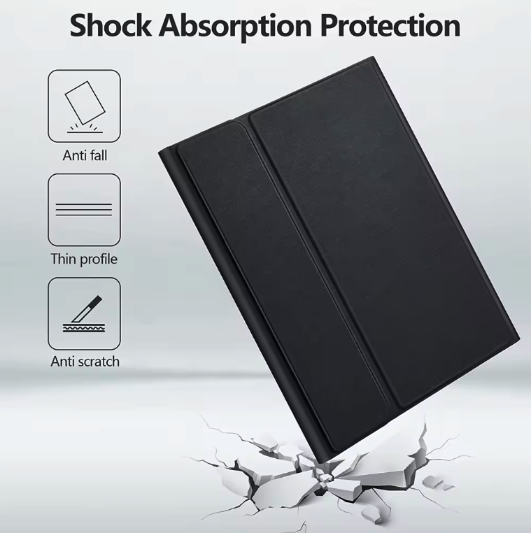 MLTIX 微軟 2023 Surface Go 4 (10.5 吋) 鍵盤皮革保護套, 黑