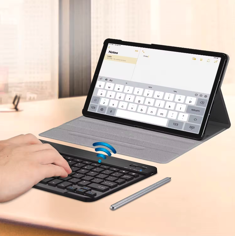 MLTIX 微軟 2023 Surface Go 4 (10.5 吋) 鍵盤皮革保護套, 黑