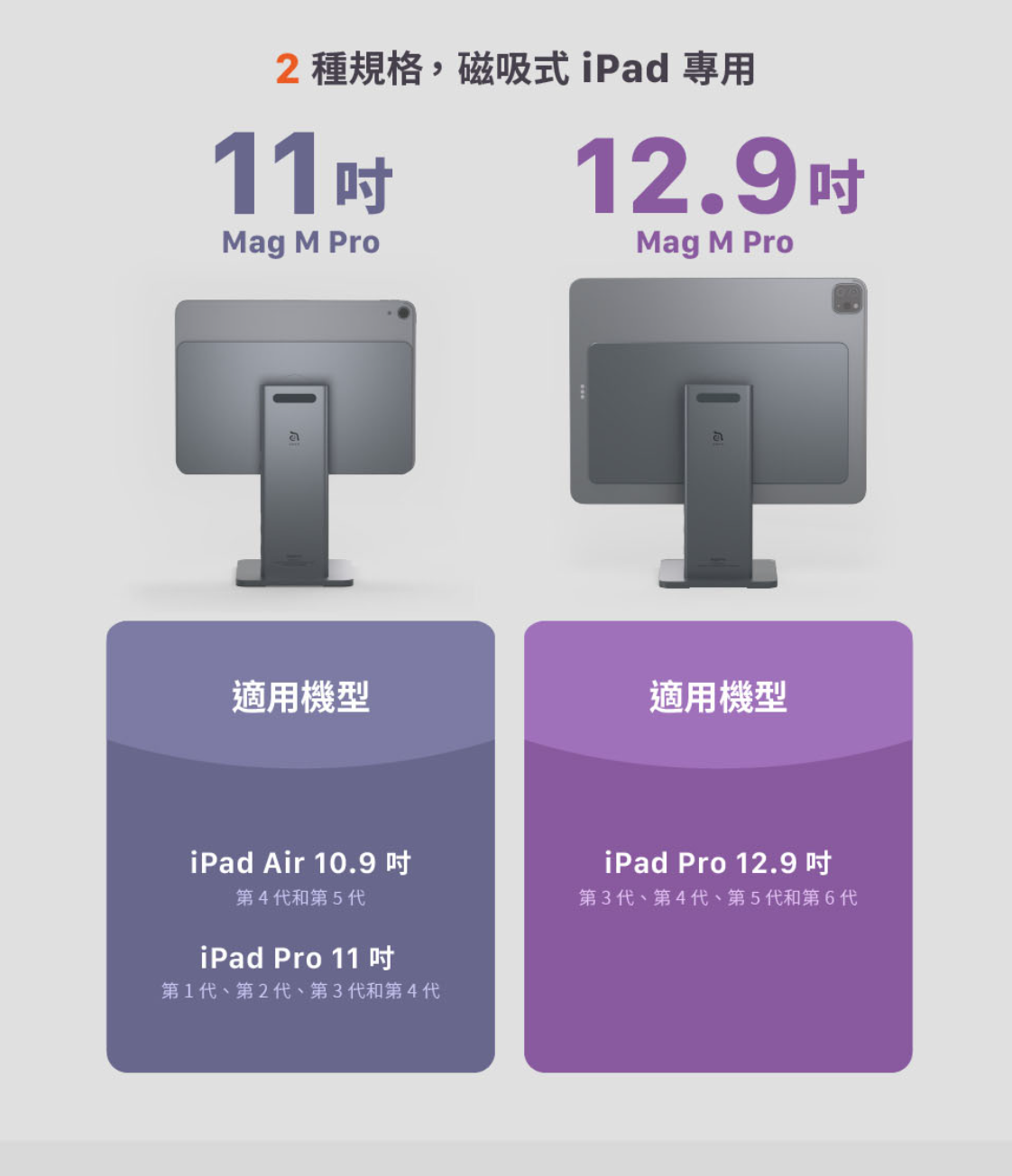 ADAM 亞果元素 Mag M Pro  2022 iPad Air 5 (10.9 吋) 磁吸支架集線器
