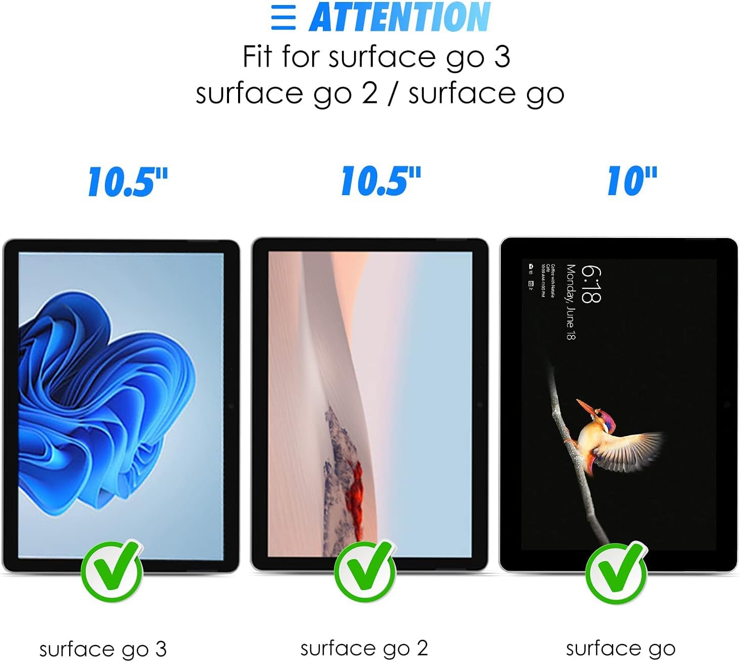MLTIX Glass Pro 9H 高透 2021 Surface Go 3 (10.5 吋) 鋼化玻璃貼