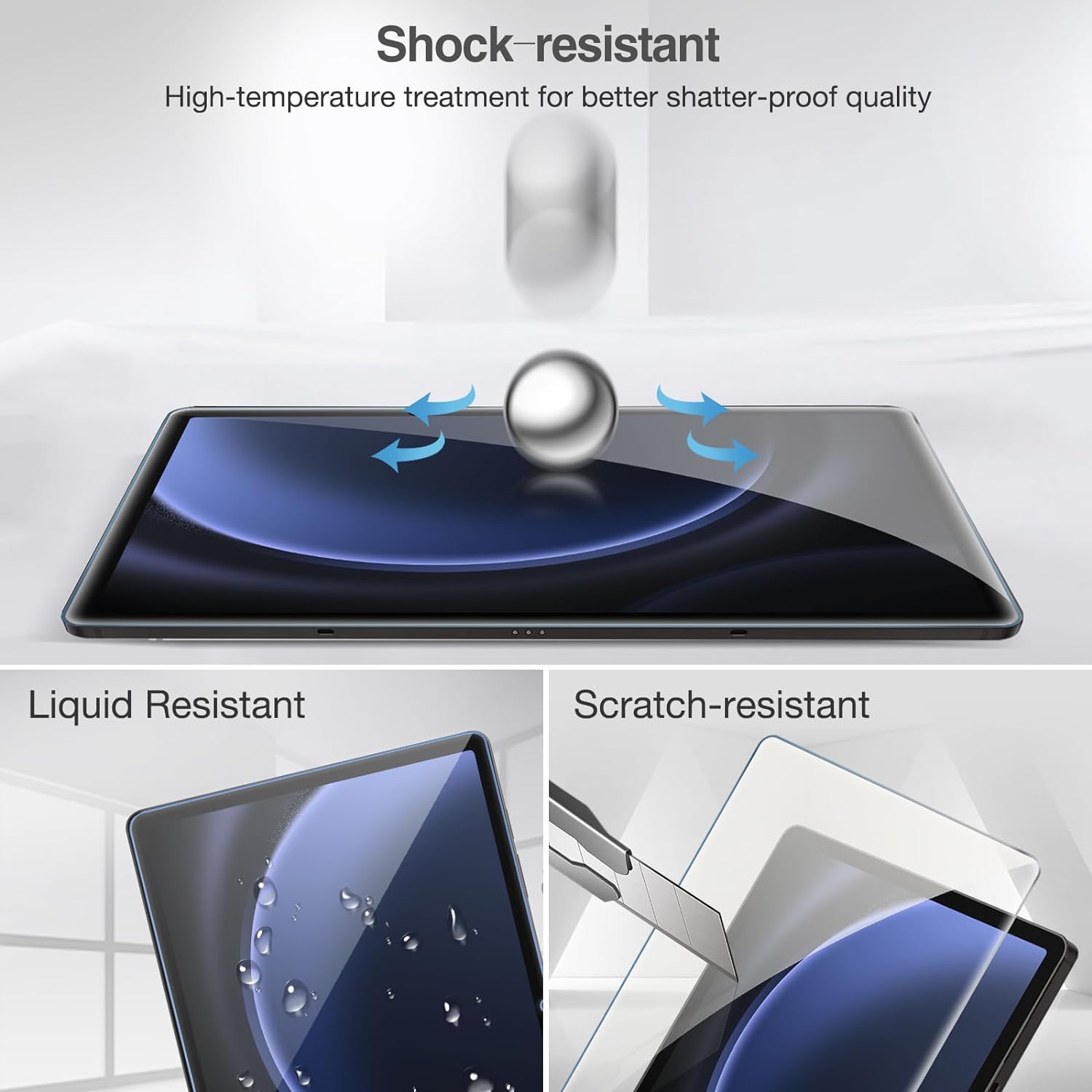 MLTIX Glass Pro 9H 高透 2024 Galaxy Tab S10+ (12.4 吋) 鋼化玻璃貼