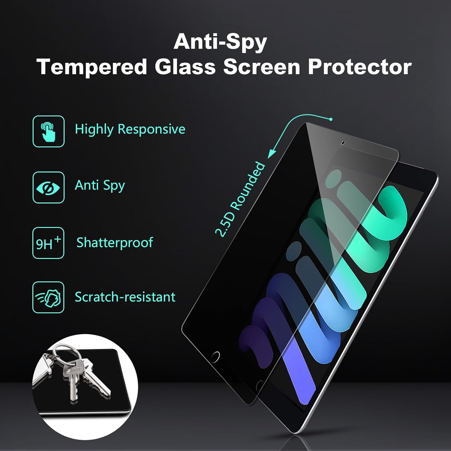 MLTIX 防窺 9H Glass Pro 2013 iPad Air 1 (9.7 吋) 鋼化玻璃貼