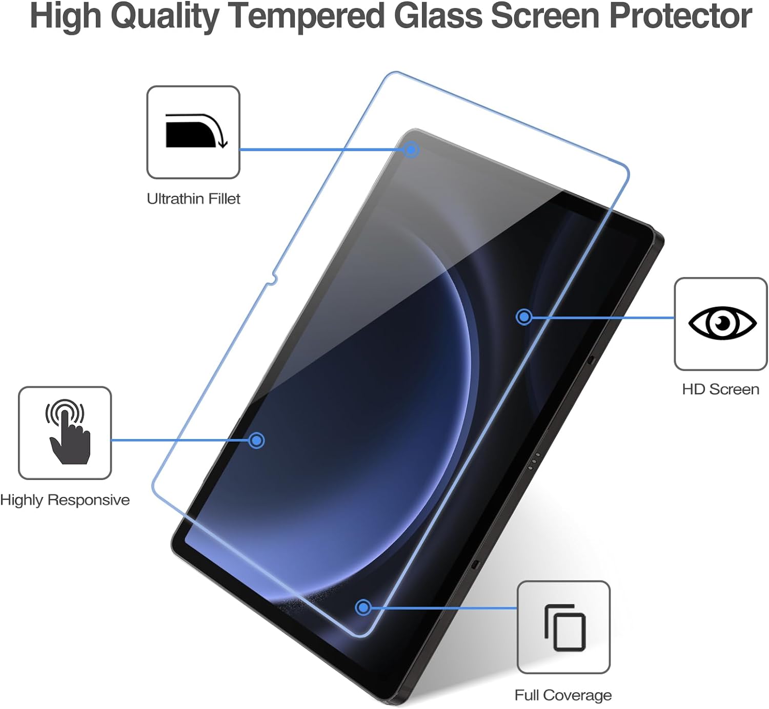 MLTIX Glass Pro 9H 高透 2024 Galaxy Tab S10+ (12.4 吋) 鋼化玻璃貼