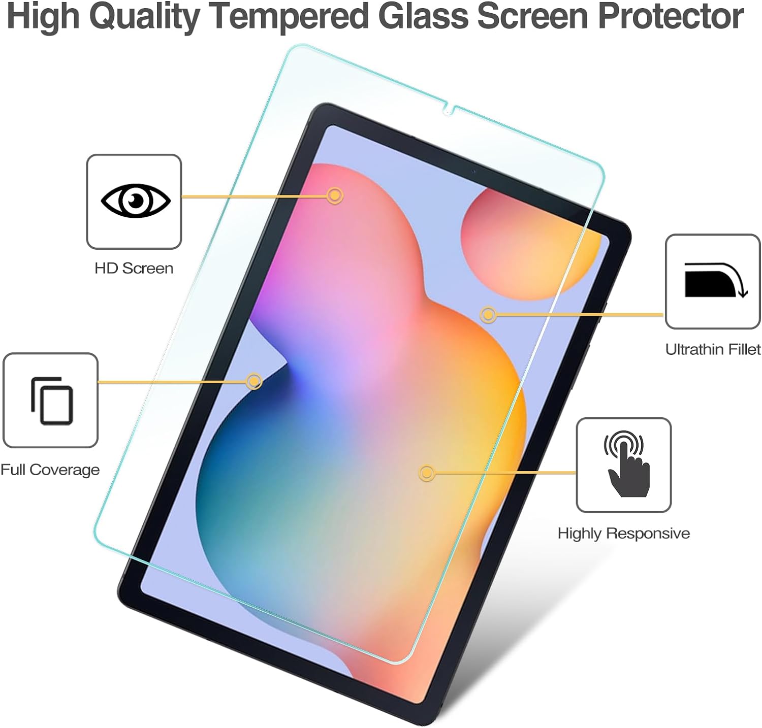 MLTIX Glass Pro 9H 高透 2022 Galaxy Tab S6 Lite (10.4 吋) 鋼化玻璃貼