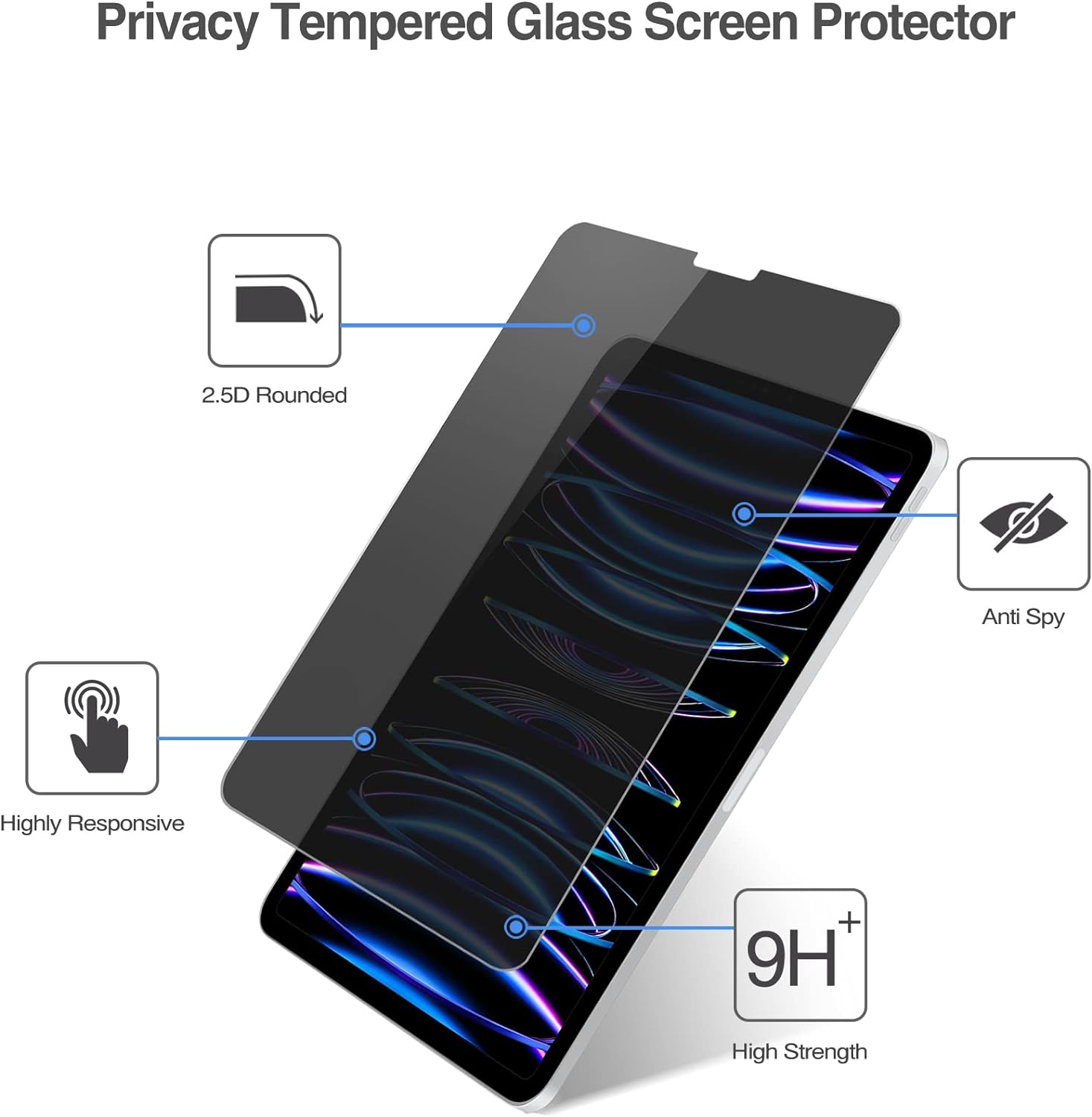 MLTIX 防窺 9H Glass Pro 2020 iPad Pro 12.9吋 4代 鋼化玻璃貼