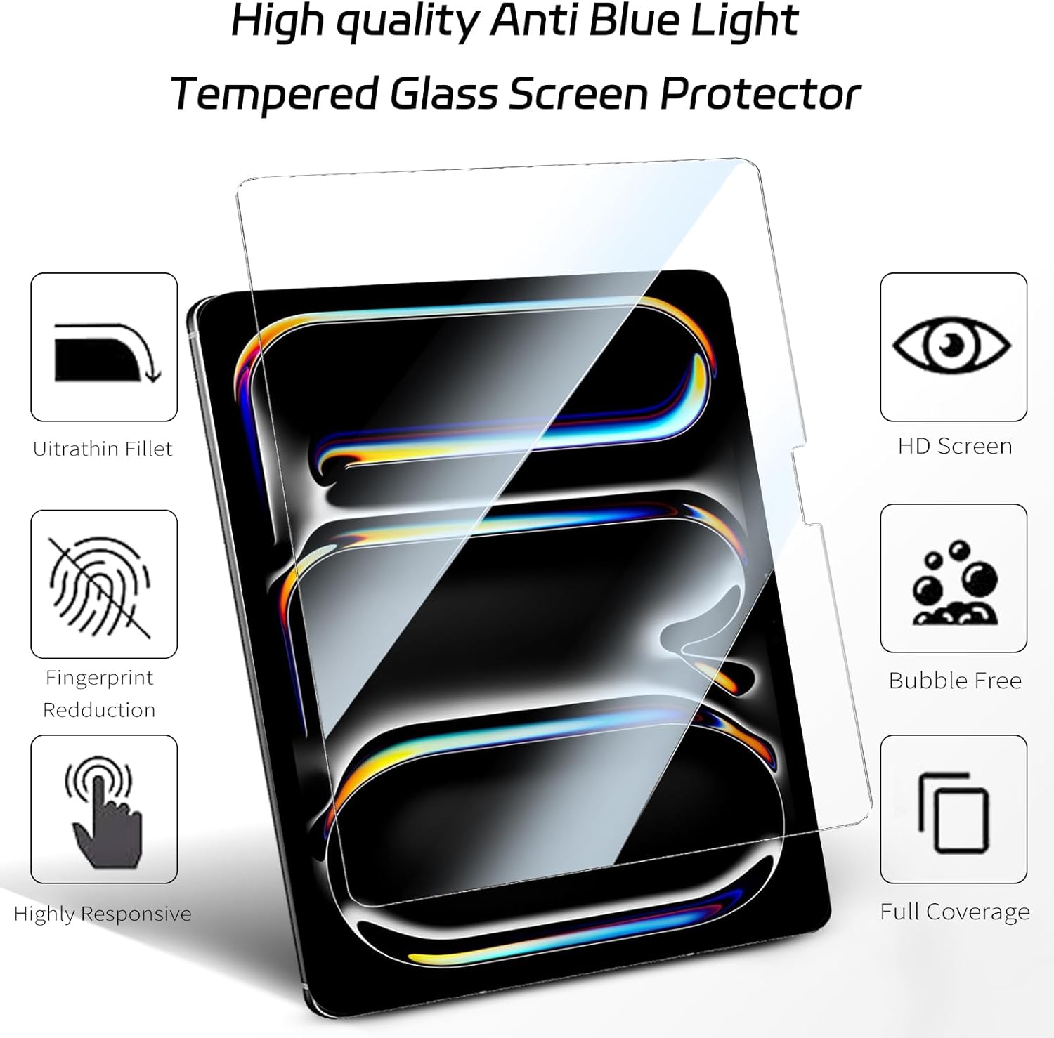 MLTIX 抗藍光 9H Glass Pro 2024 iPad Pro (11吋, M4) 鋼化玻璃貼