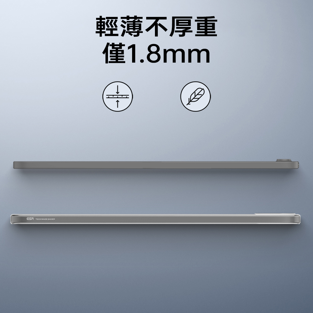 ESR 零感全透 2020 iPad Air 4 (10.9 吋) 平板保護套, 紫邊/全透