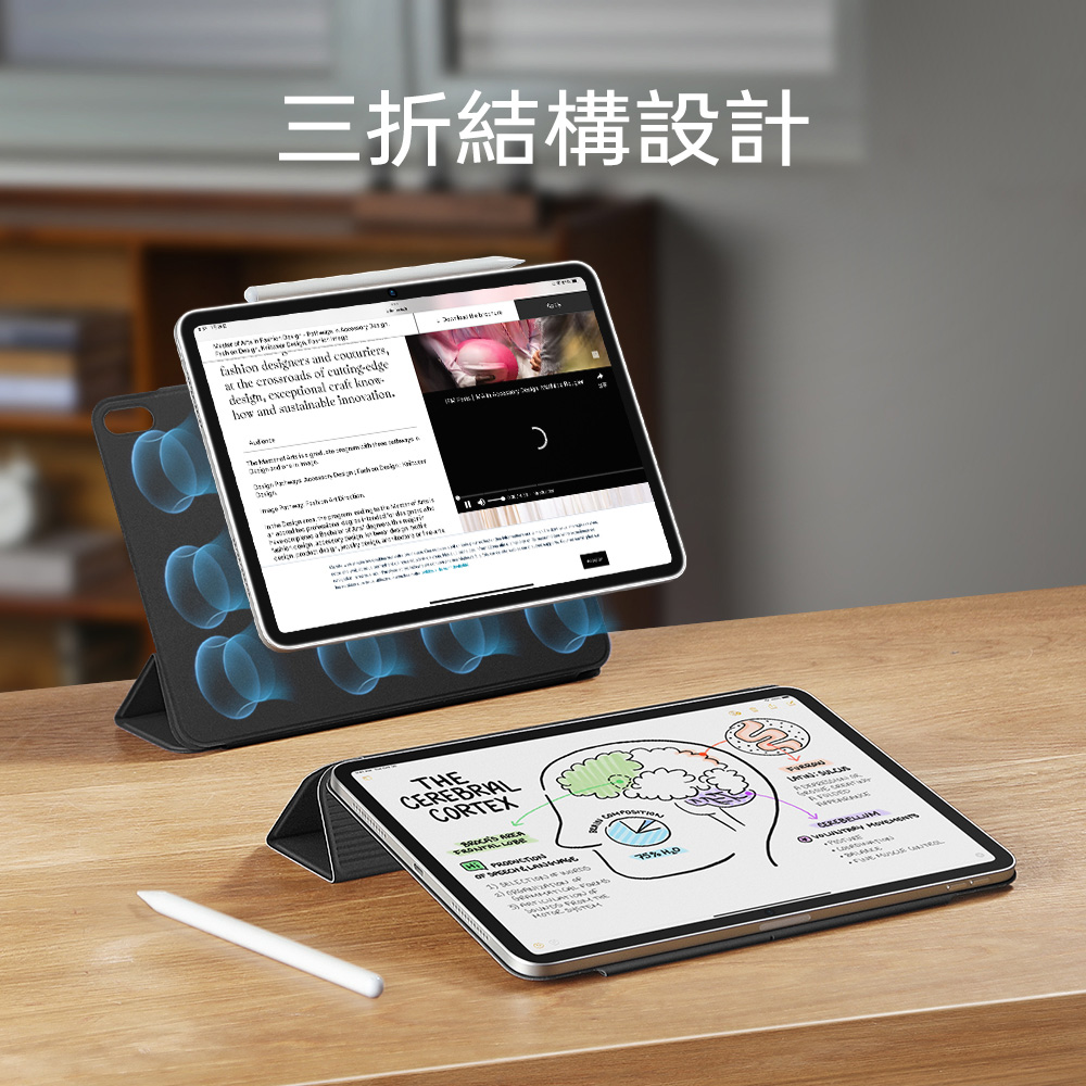 ESR 優觸聰穎雙面夾 2022 iPad Pro 11吋 4代 含磁扣平板保護套, 羅蘭紫