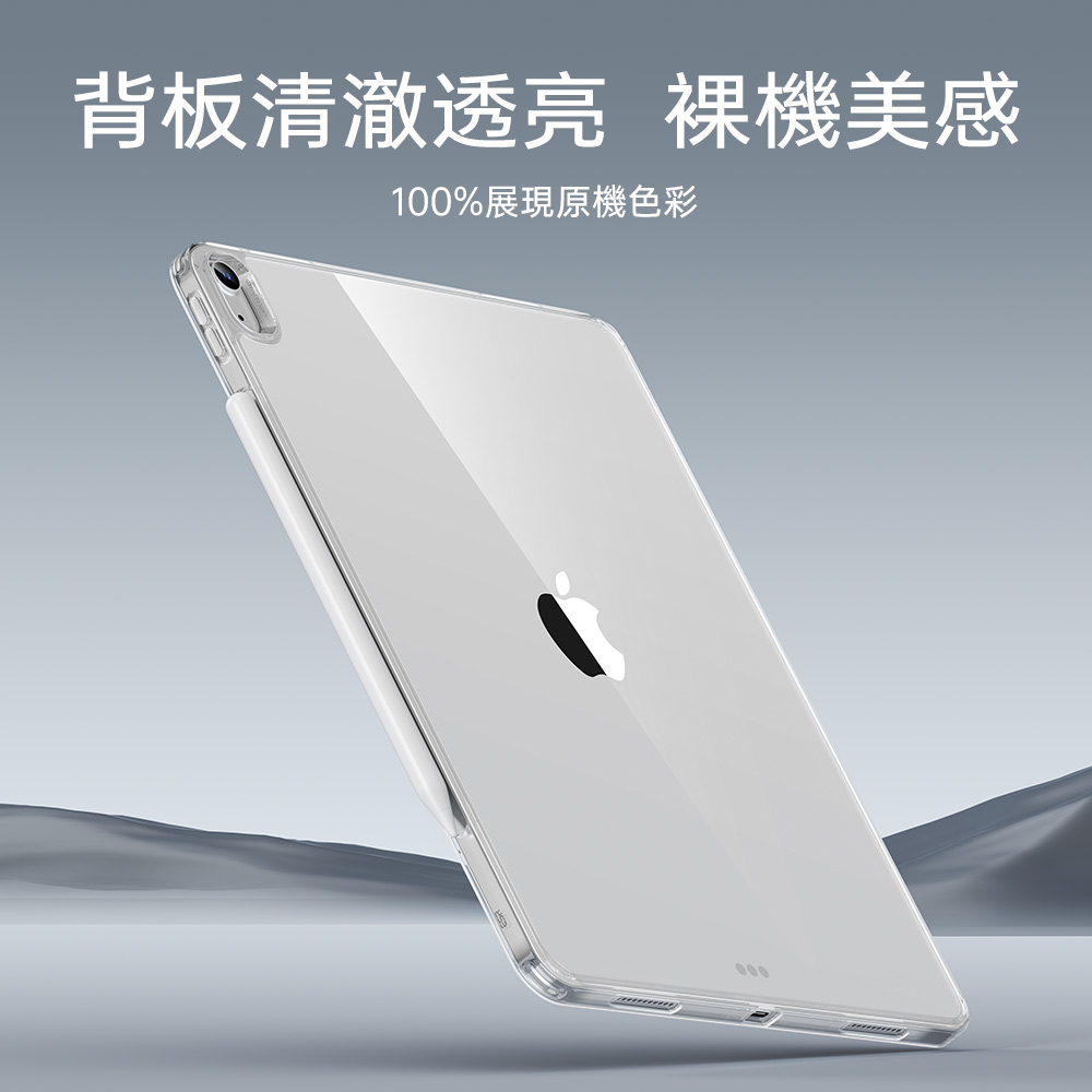ESR 巧匯全透 2024 iPad Pro (11吋, M4) 背蓋式平板保護殼, 黑邊/全透