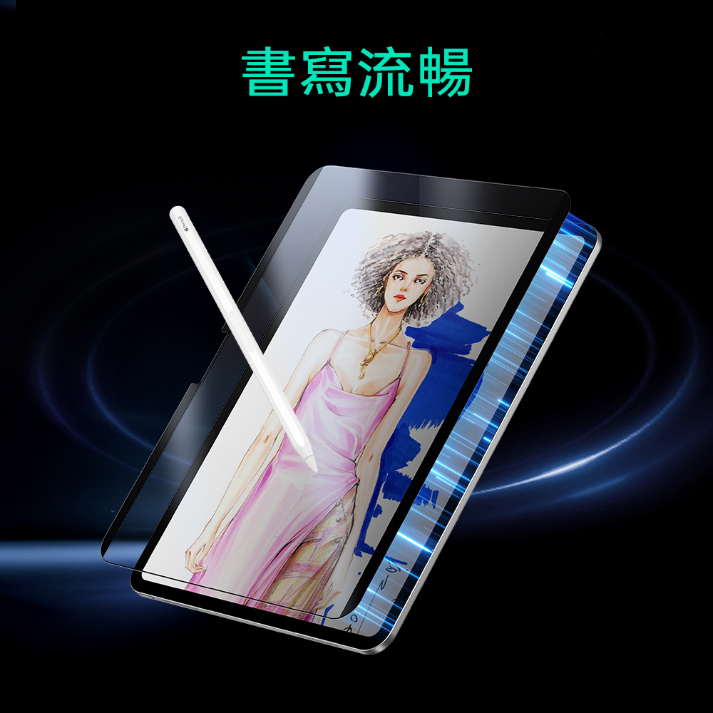 ESR 可拆式 2021 iPad Pro 12.9吋 5代 磁吸類紙膜