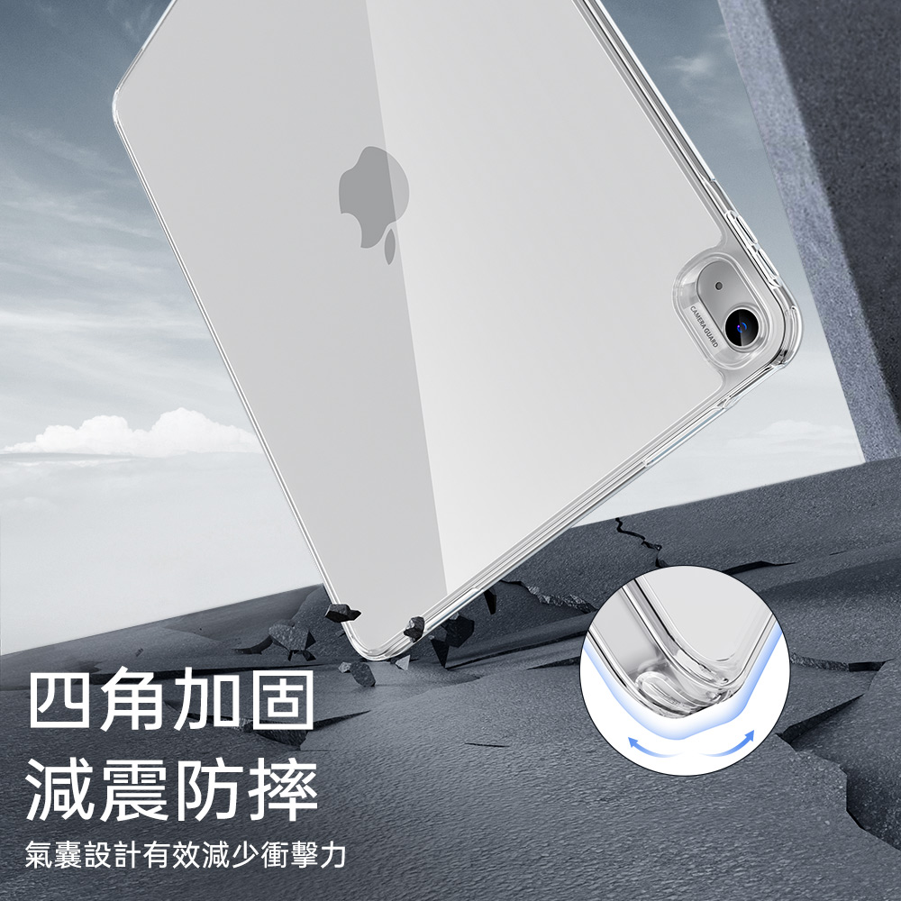 ESR 巧匯全透 2024 iPad Pro (11吋, M4) 背蓋式平板保護殼, 黑邊/全透