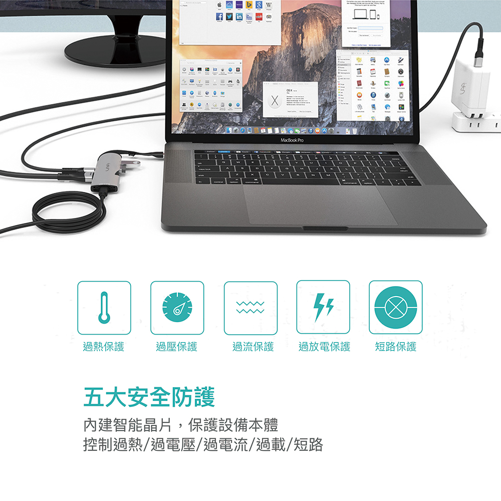 VAP Dual 5 in 1 HUB USB-C 5合1 雙 USB-C 集線器