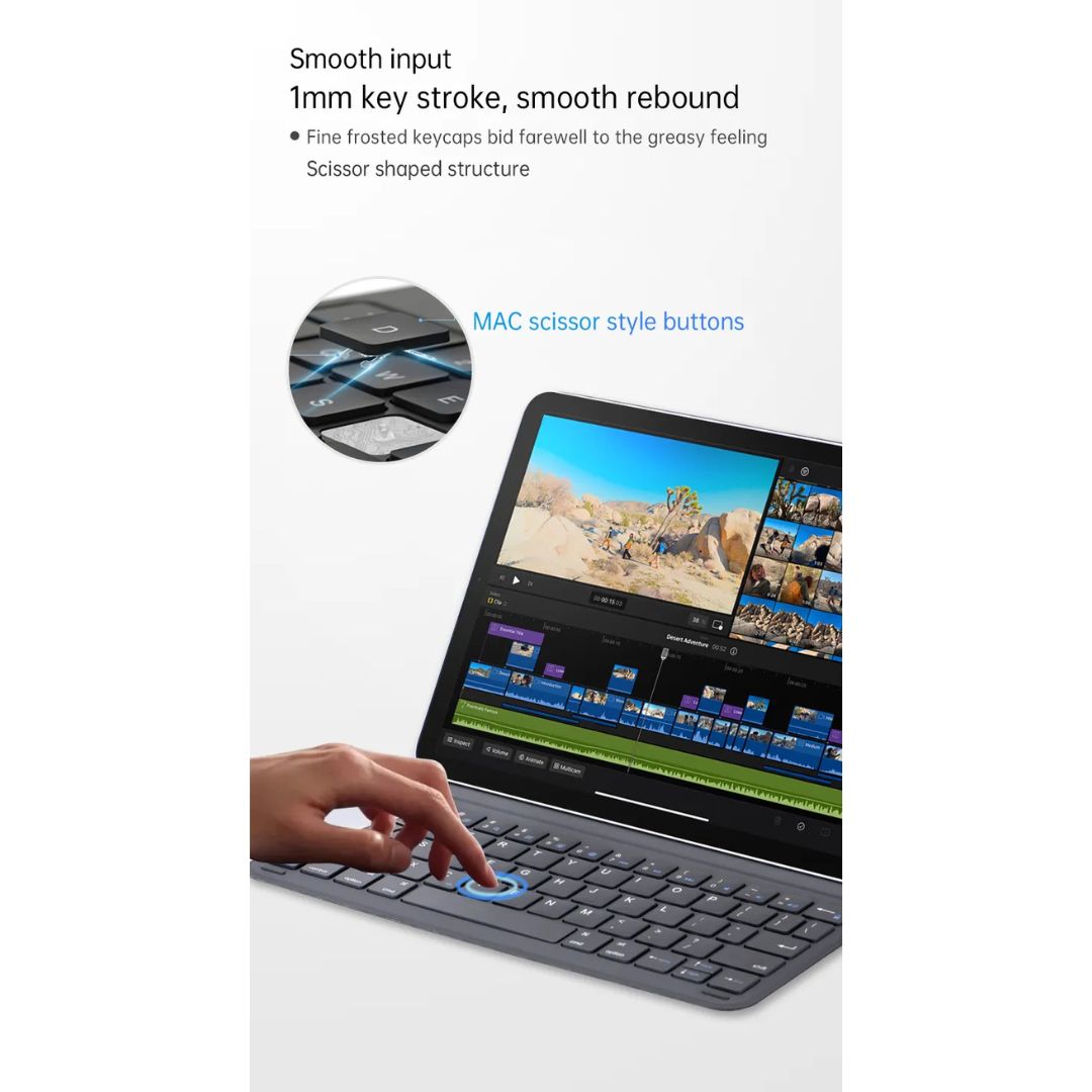 MLTIX MX-400 輕巧磁吸 2021 iPad Pro 11吋 3代 聰穎雙面夾鍵盤 - 繁體, 黑