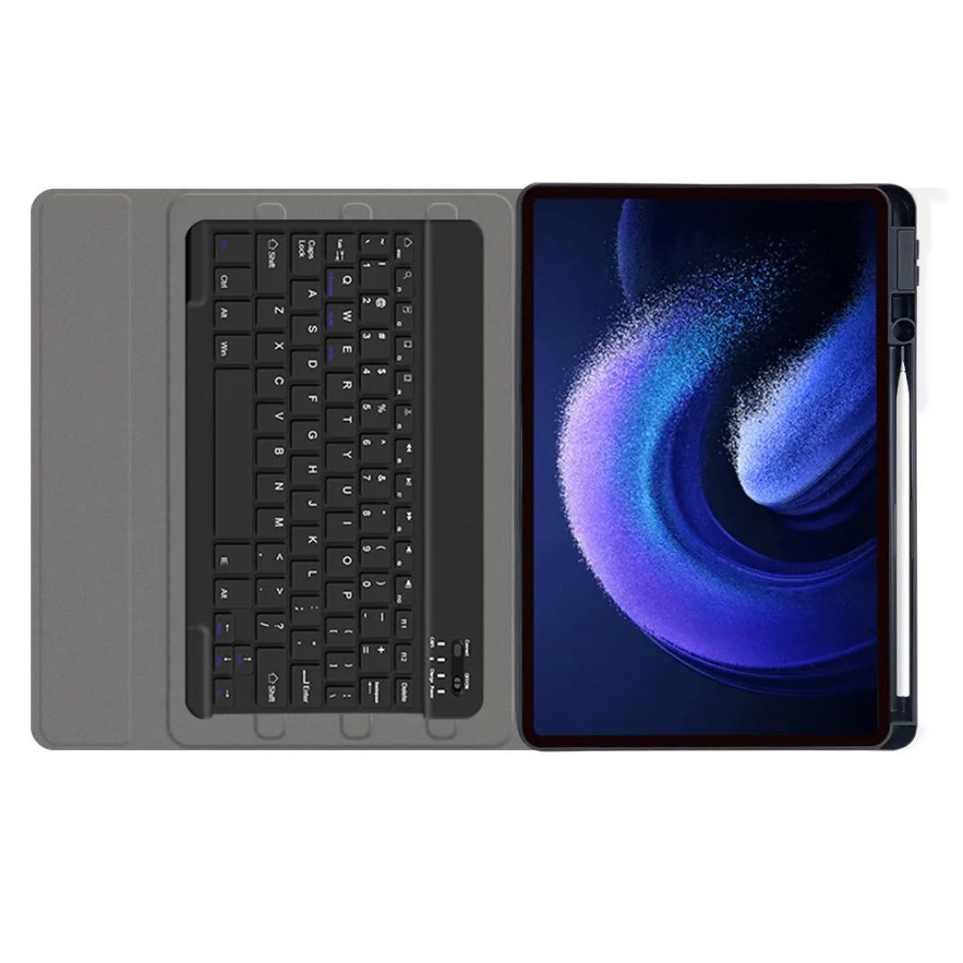 MLTIX 小米 平板鍵盤 2023 Xiaomi Pad 6 Pro (11 吋) 含筆槽保護套 - 繁體, 黑