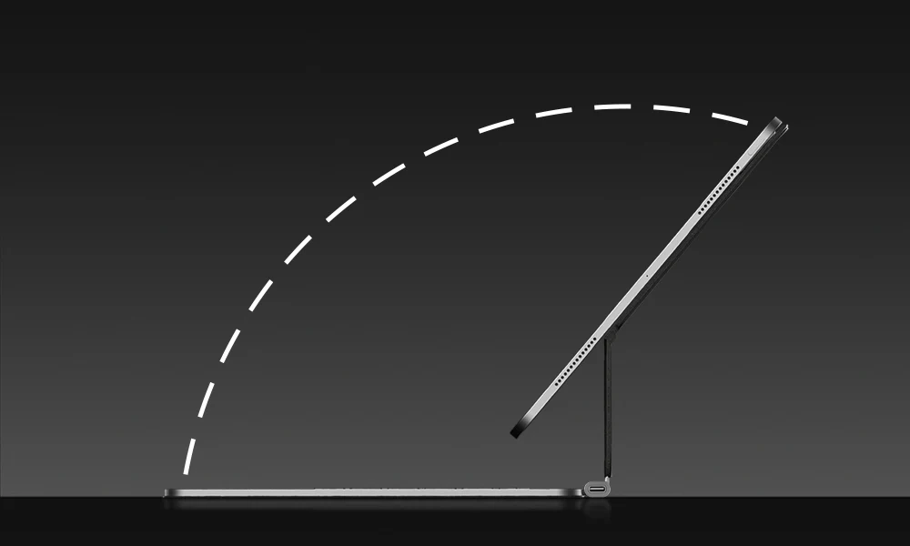 doqo 6 鋁合金巧控磁吸式 2024 iPad Air (13 吋, M2) 鍵盤保護殼 - 繁體, 黑