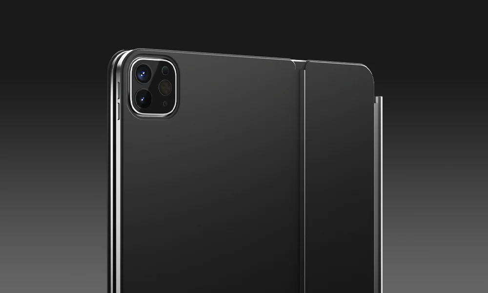 doqo 6 鋁合金巧控磁吸式 2024 iPad Air (13 吋, M2) 鍵盤保護殼 - 繁體, 黑