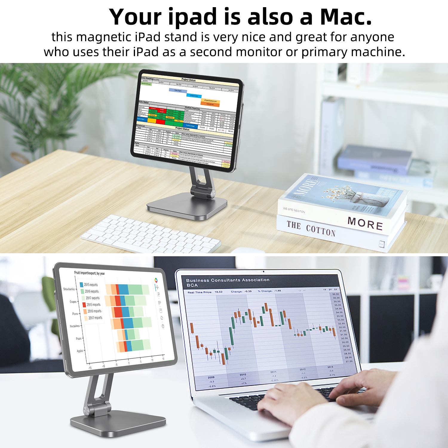 MLTIX M05 磁吸式 2022 iPad 10 (10.9 吋) 可折疊桌面支架