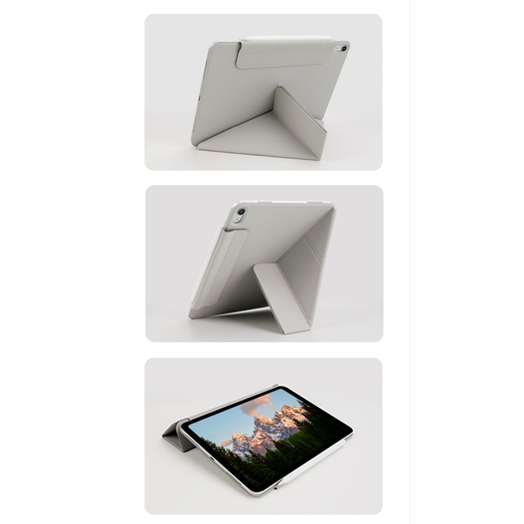 MLTIX 可直立多角度 2022 iPad 10 (10.9 吋) 聰穎雙面夾保護套, 灰
