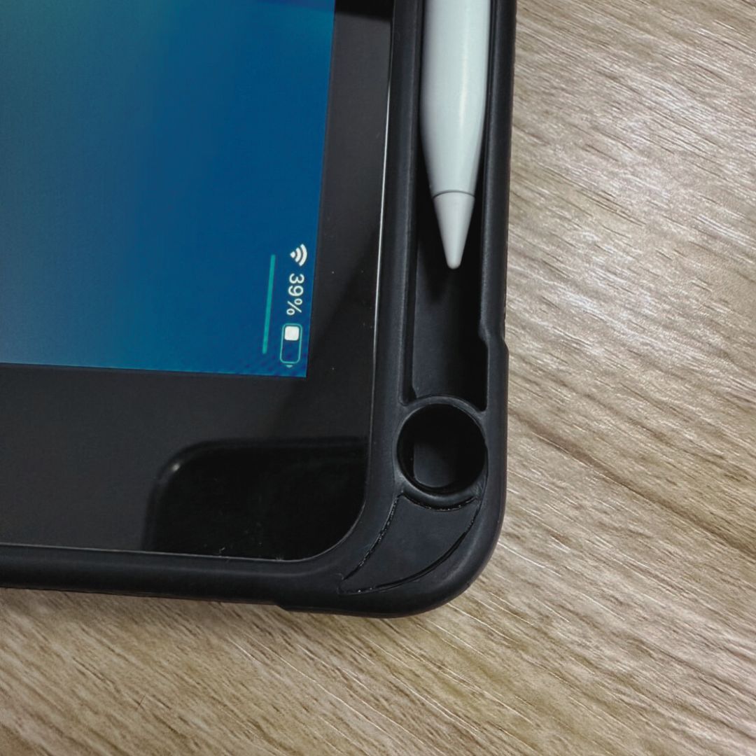 MLTIX Transparent 含筆槽 2020 iPad 8 (10.2 吋) 背蓋式平板保護殼, 黑