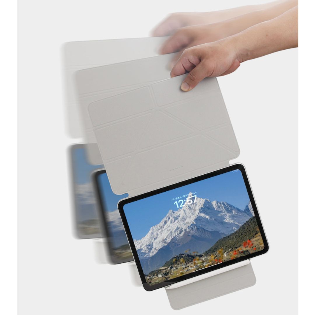 MLTIX 可直立多角度 2022 iPad 10 (10.9 吋) 聰穎雙面夾保護套, 灰