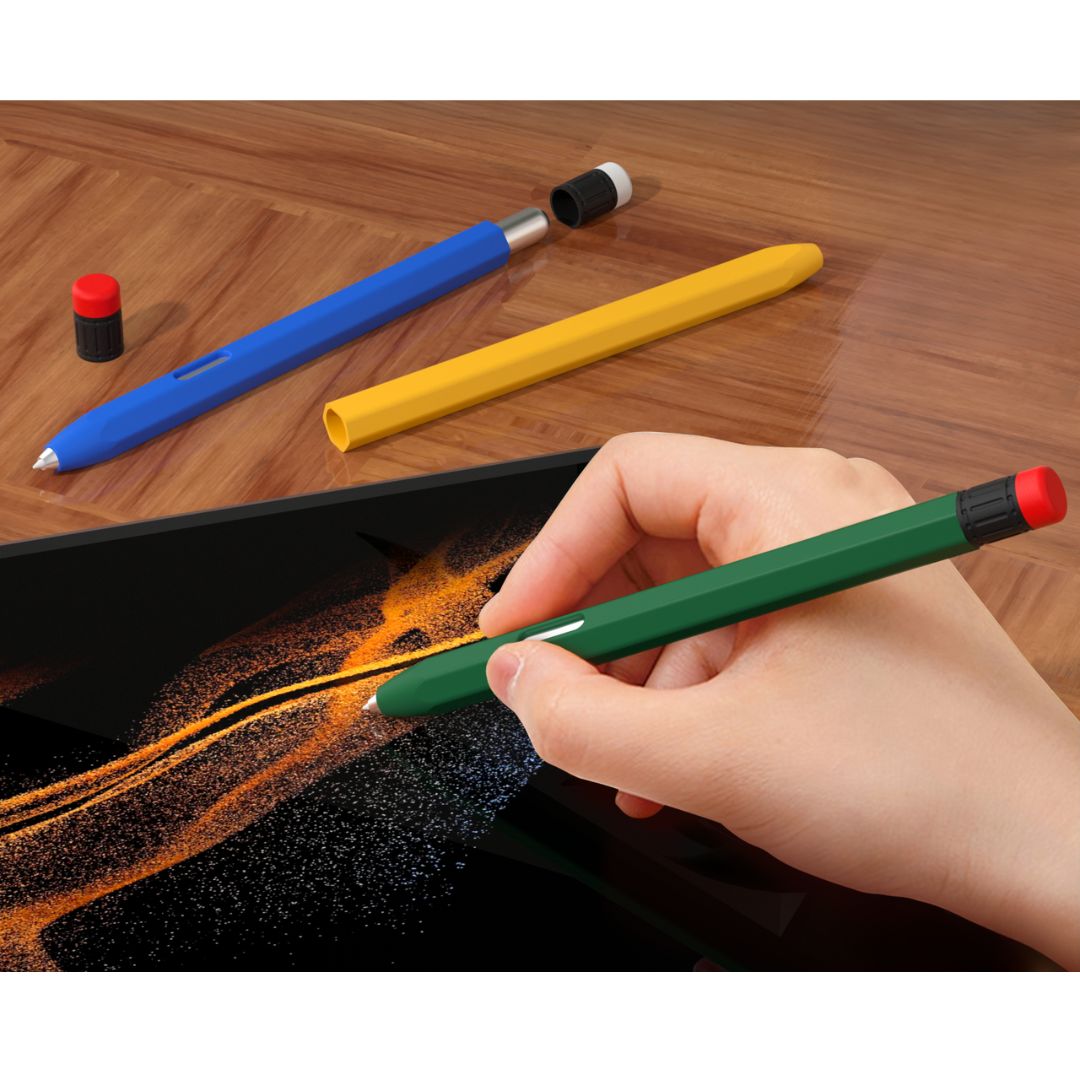 MLTIX 復古鉛筆款 Samsung S Pen 矽膠觸控筆套, 粉色