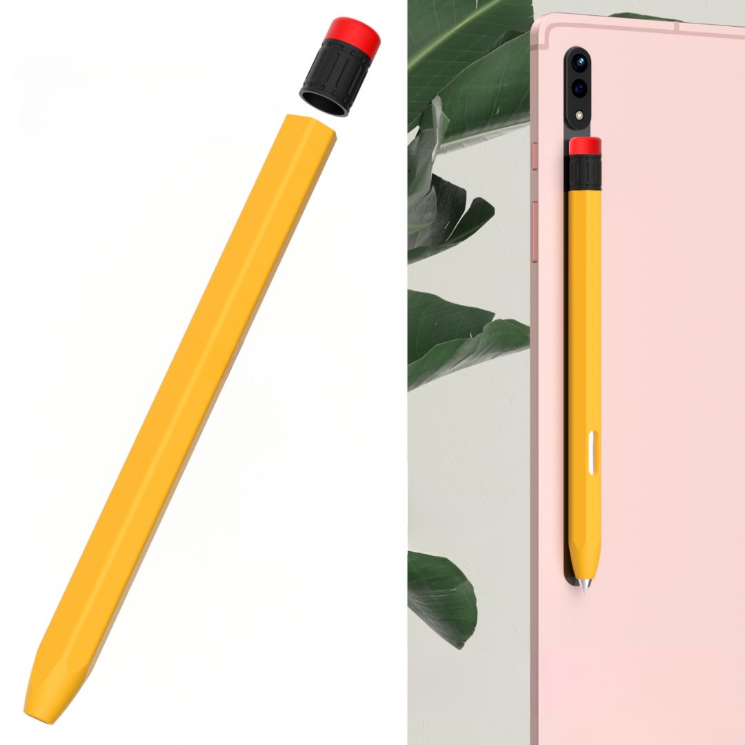 MLTIX 復古鉛筆款 Samsung S Pen 矽膠觸控筆套, 粉色